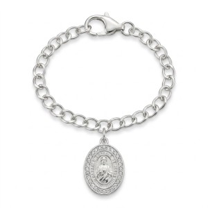 Pulseira Medalha Sagrado Coração de Jesus