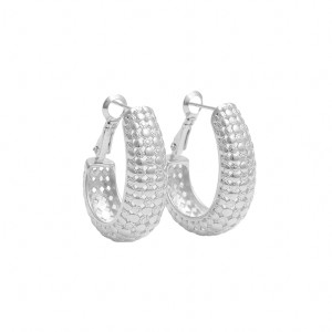 Argola Texturizada Vazada