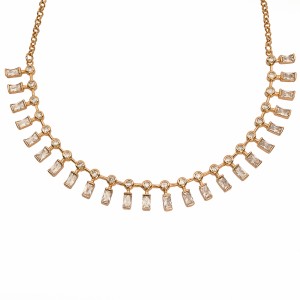 Colar Baguetes e Ponto de Luz