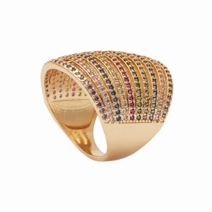 Anel Grosso com Zircônias