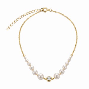 Colar Pérolas com Zircônia