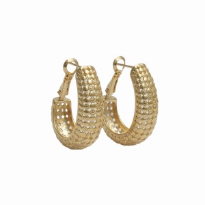 Argola Texturizada Vazada