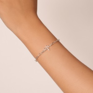 Pulseira Fé com Corações Infantil