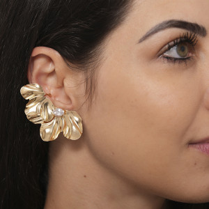 Brinco Ear Cuff Folhas