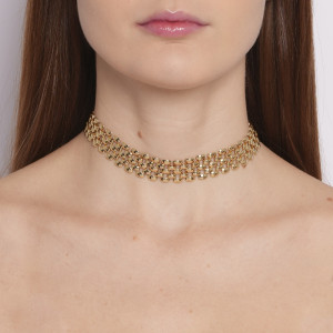 Choker Malha Relógio Grossa