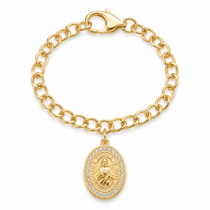 Pulseira Medalha Sagrado Coração de Jesus