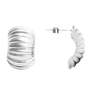 Argola Larga Ondulada