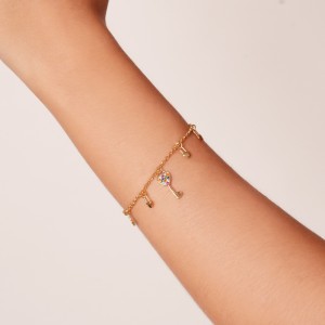 Pulseira Chave Cravejada