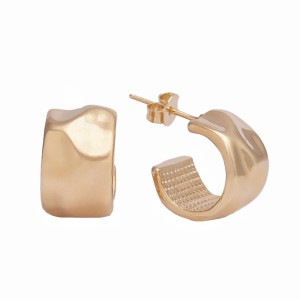 Argola Larga Texturizada