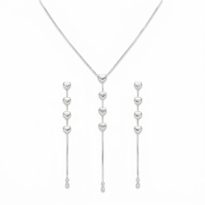 Conjunto Corações em Linha