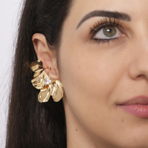 Brinco Ear Cuff Folhas